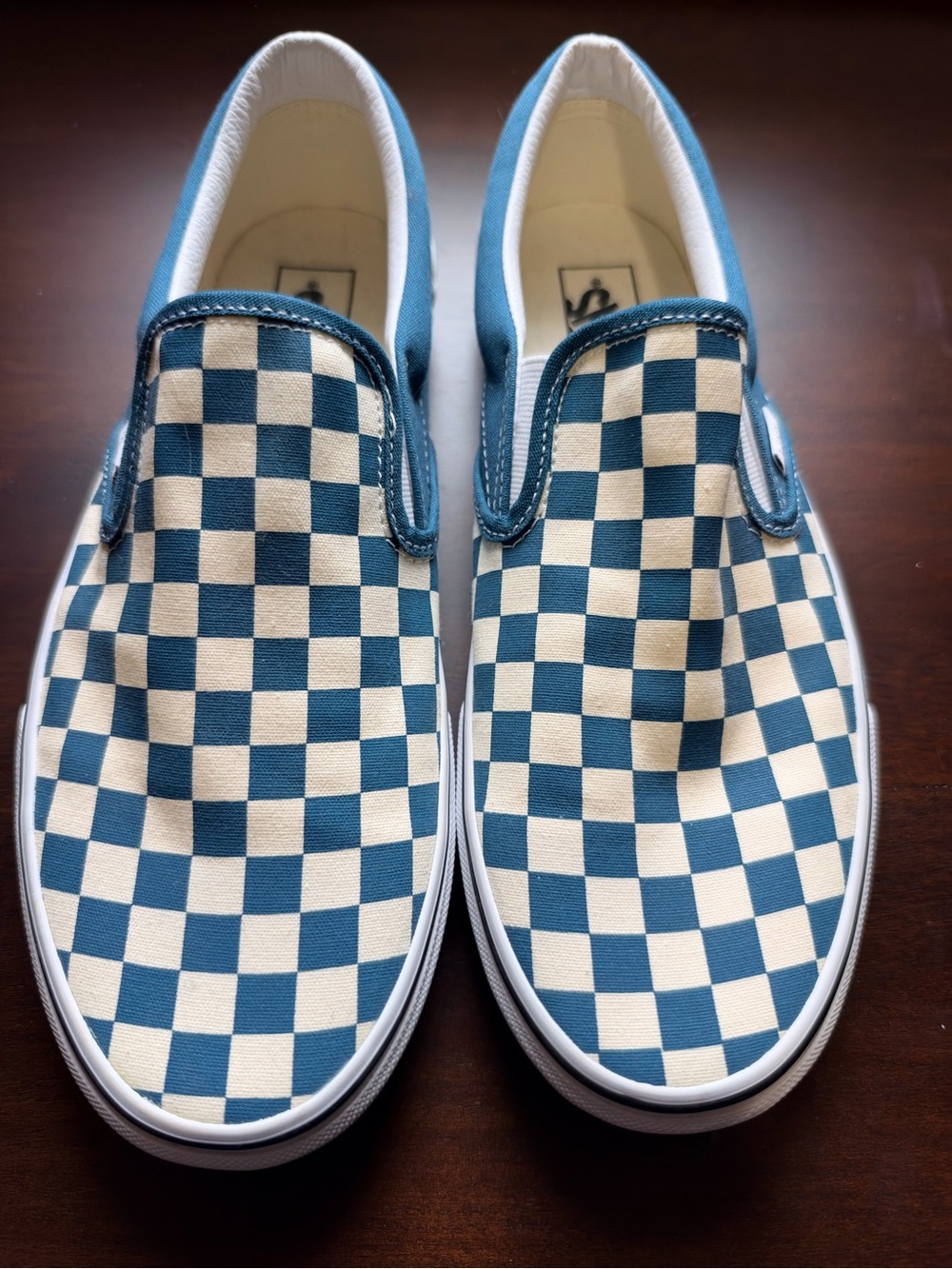 Vans- blue checkerboard